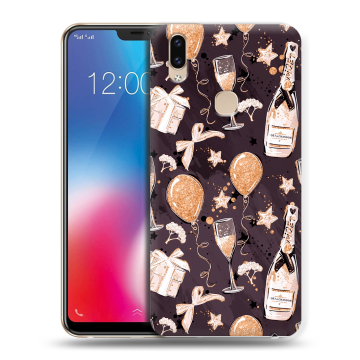 Силиконовый чехол на Vivo V9 с принтом Новый год