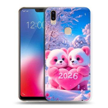 Силиконовый чехол на Vivo V9 с принтом Новый год