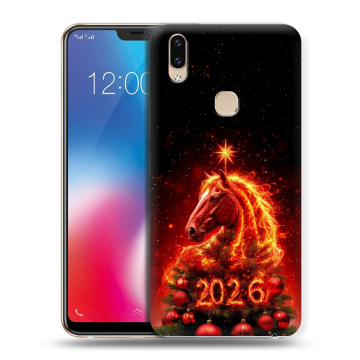 Силиконовый чехол на Vivo V9 с принтом Новый год