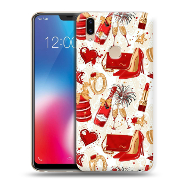 Силиконовый чехол на Vivo V9 с принтом Новый год