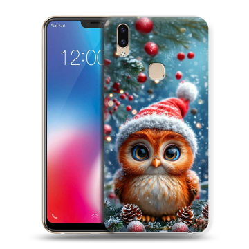 Силиконовый чехол на Vivo V9 с принтом Новый год Силиконовый чехол на Vivo V9 с принтом Новый год