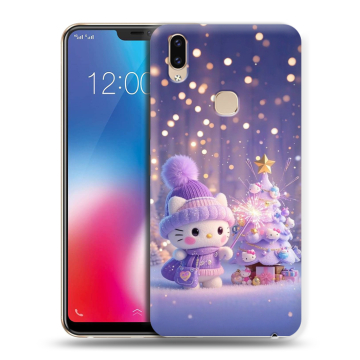 Силиконовый чехол на Vivo V9 с принтом Новый год Силиконовый чехол на Vivo V9 с принтом Новый год
