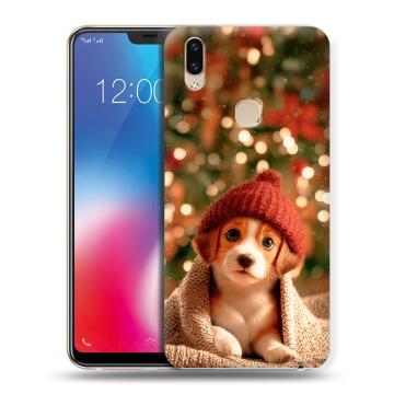Силиконовый чехол на Vivo V9 с принтом Новый год Силиконовый чехол на Vivo V9 с принтом Новый год