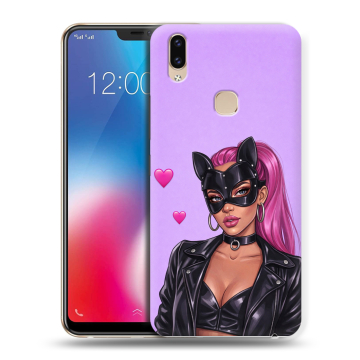 Силиконовый чехол на Vivo V9 с принтом женский