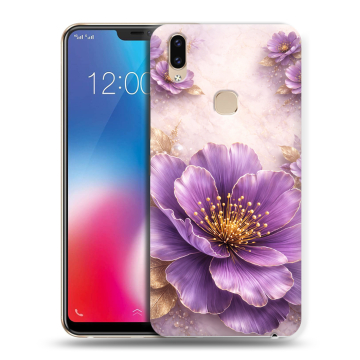 Силиконовый чехол на Vivo V9 с принтом женский