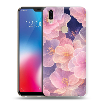 Силиконовый чехол на Vivo V9 с принтом женский