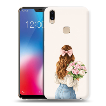 Силиконовый чехол на Vivo V9 с принтом женский