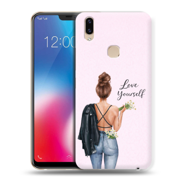 Силиконовый чехол на Vivo V9 с принтом женский