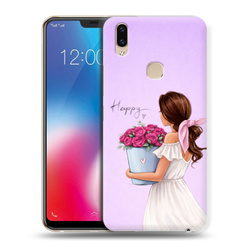 Силиконовый чехол на Vivo V9 с принтом женский