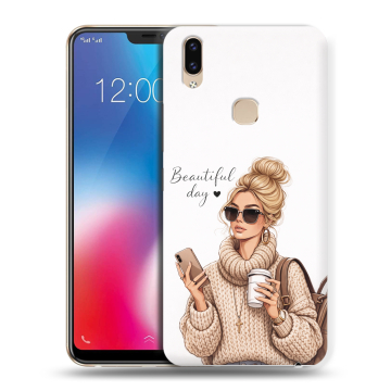 Силиконовый чехол на Vivo V9 с принтом женский Силиконовый чехол на Vivo V9 с принтом женский