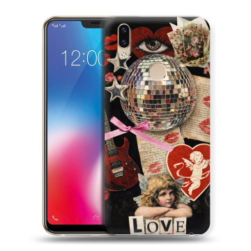 Силиконовый чехол на Vivo V9 с принтом для девочек