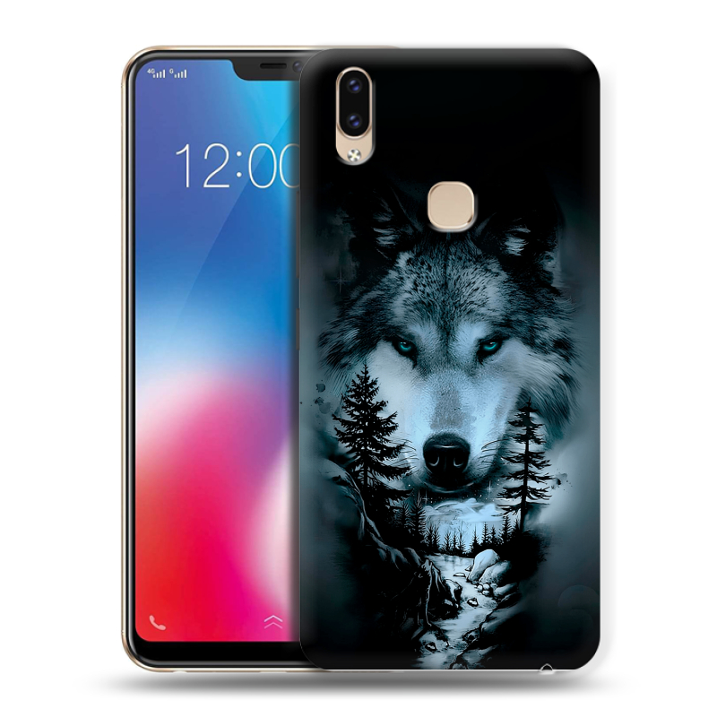 Силиконовый чехол на Vivo V9 с принтом Лесной волк Силиконовый чехол на Vivo V9 с принтом Лесной волк