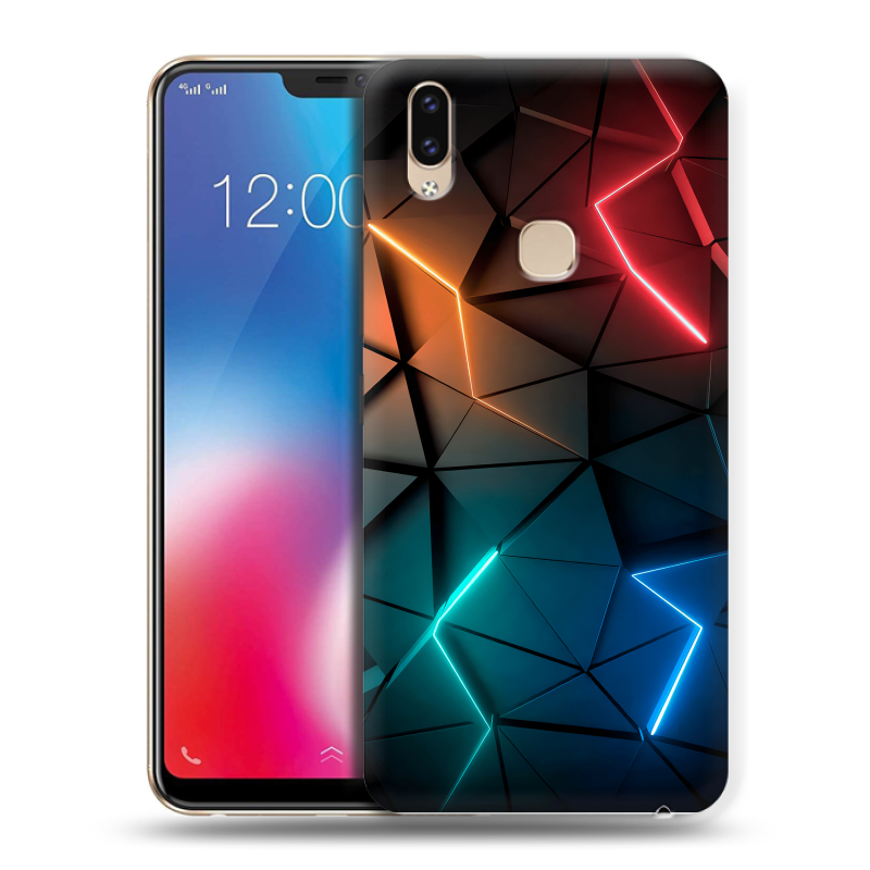 Пластиковый чехол на Vivo V9 с принтом Абстракция неон Пластиковый чехол на Vivo V9 с принтом Абстракция неон
