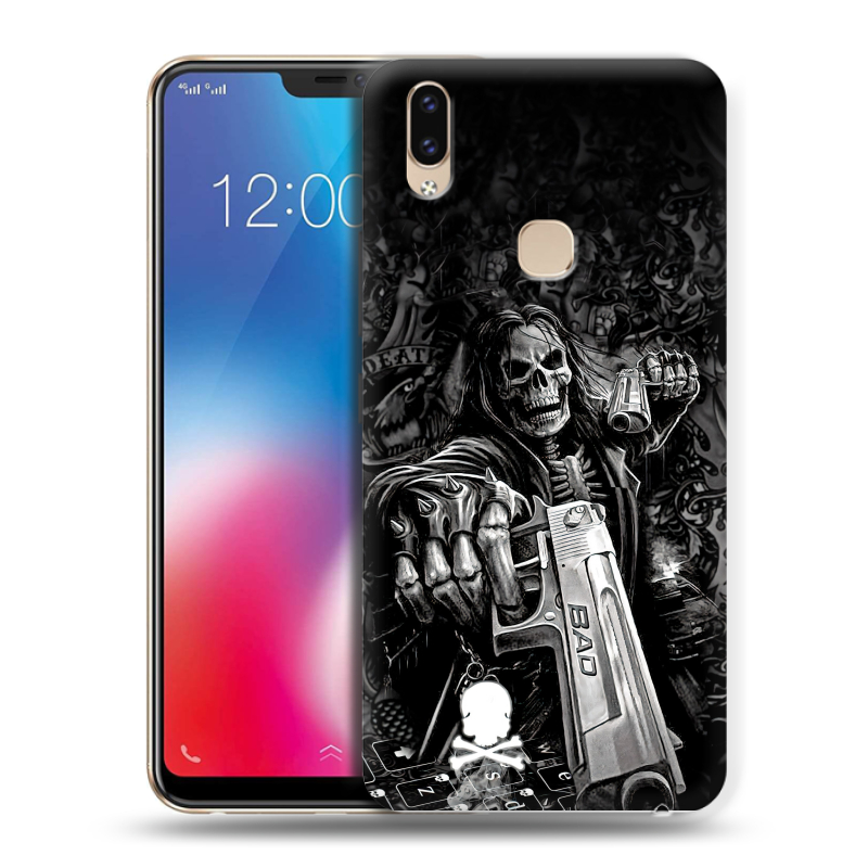 Пластиковый чехол на Vivo V9 с принтом Скелет Пластиковый чехол на Vivo V9 с принтом Скелет