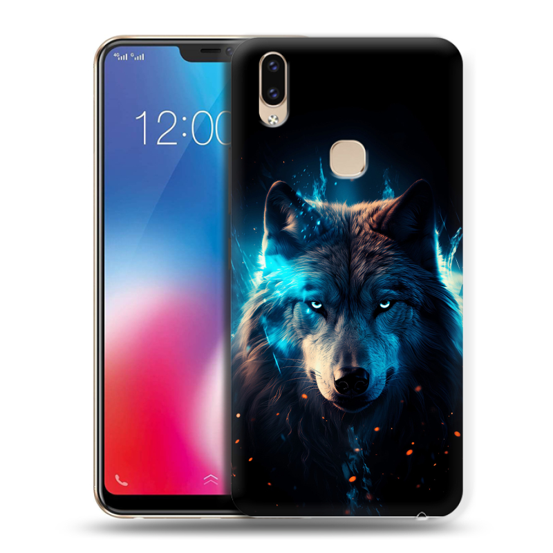 Силиконовый чехол на Vivo V9 с принтом Волк ночной Силиконовый чехол на Vivo V9 с принтом Волк ночной
