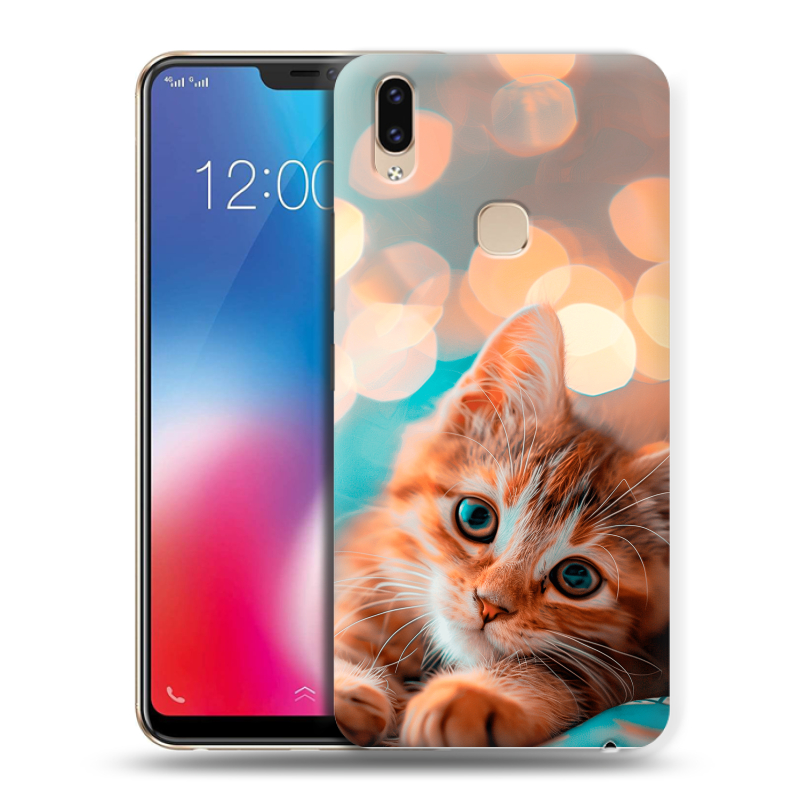 Силиконовый чехол на Vivo V9 с принтом котик Силиконовый чехол на Vivo V9 с принтом котик