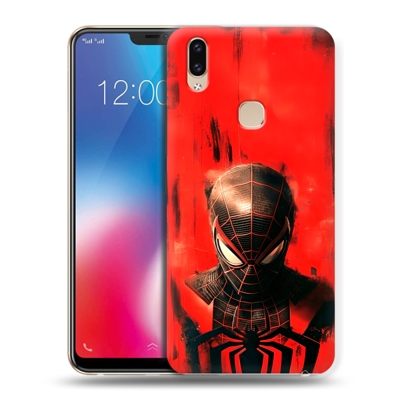 Пластиковый чехол на Vivo V9 с принтом человек паук spiderman Пластиковый чехол на Vivo V9 с принтом человек паук spiderman