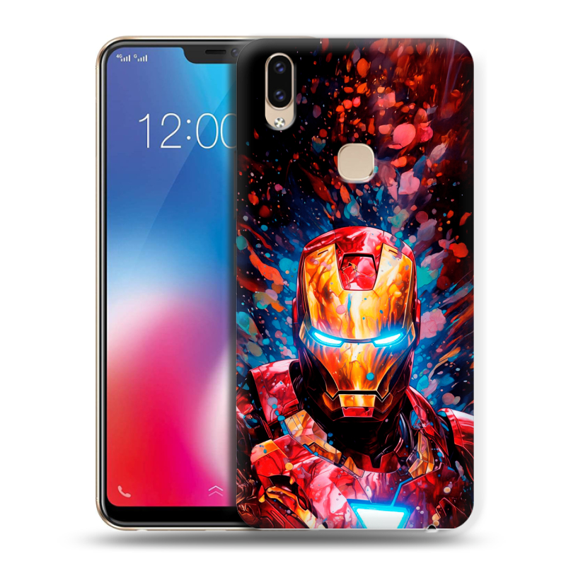 Пластиковый чехол на Vivo V9 с принтом Железный человек Ironman Пластиковый чехол на Vivo V9 с принтом Железный человек Ironman