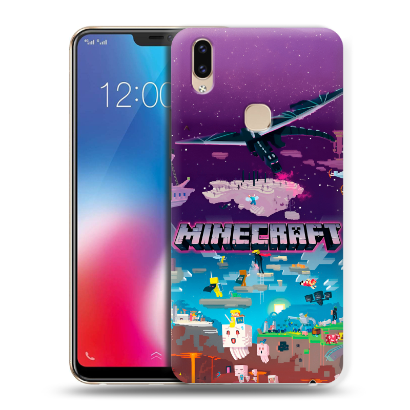 Силиконовый чехол на Vivo V9 с принтом Майнкрафт Minecraft Силиконовый чехол на Vivo V9 с принтом Майнкрафт Minecraft