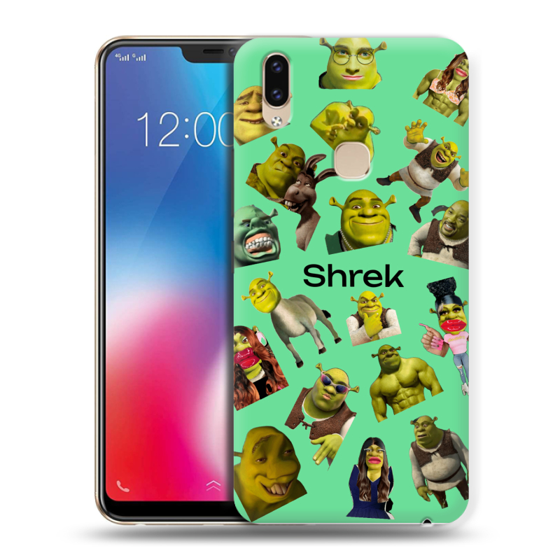 Пластиковый чехол на Vivo V9 с принтом Шрек Shrek Пластиковый чехол на Vivo V9 с принтом Шрек Shrek