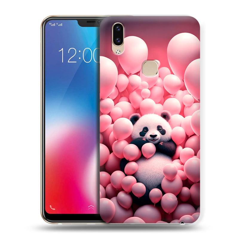 Пластиковый чехол на Vivo V9 с принтом Панда Пластиковый чехол на Vivo V9 с принтом Панда
