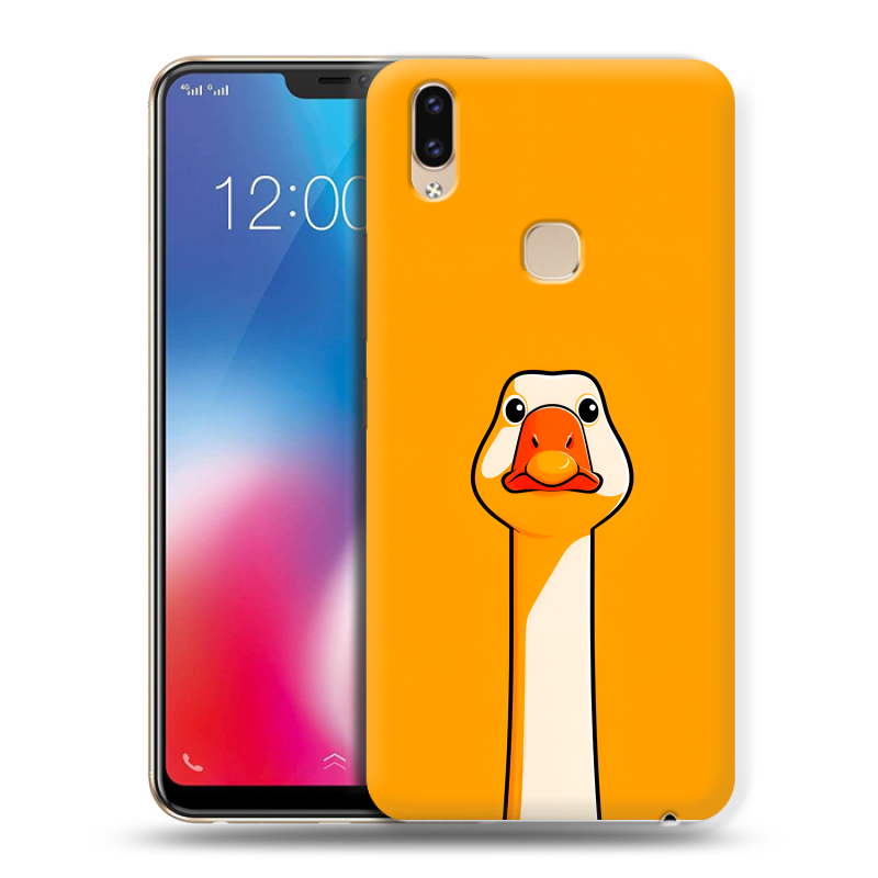 Пластиковый чехол на Vivo V9 с принтом Смешная утка Пластиковый чехол на Vivo V9 с принтом Смешная утка