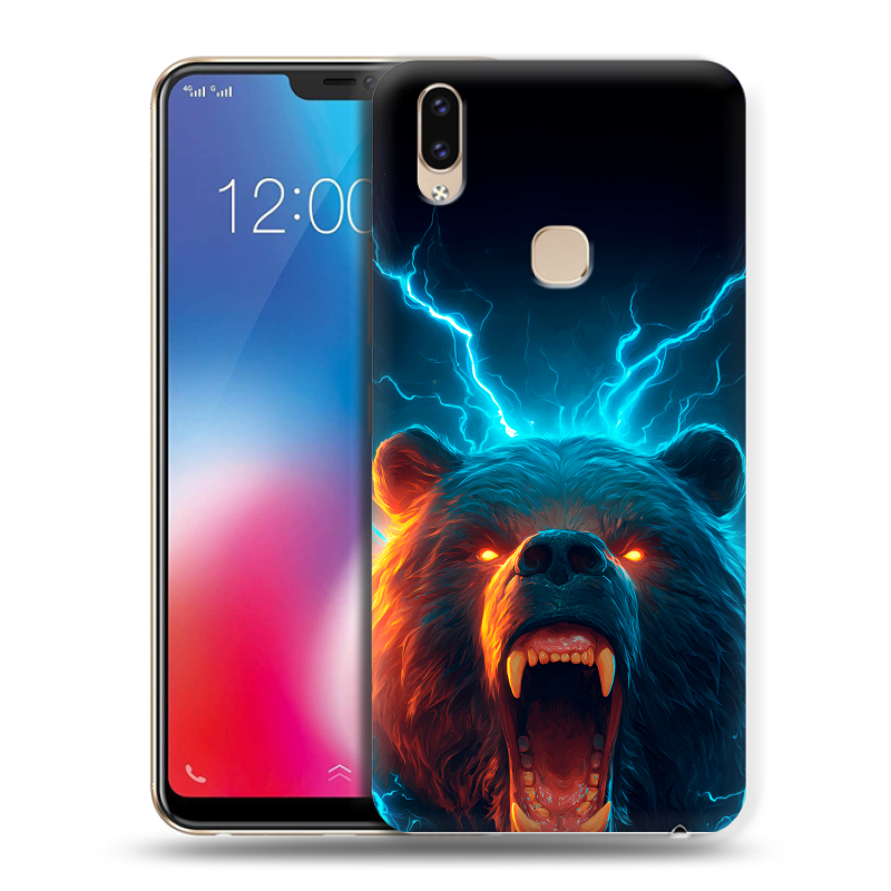 Силиконовый чехол на Vivo V9 с принтом Медведь Силиконовый чехол на Vivo V9 с принтом Медведь