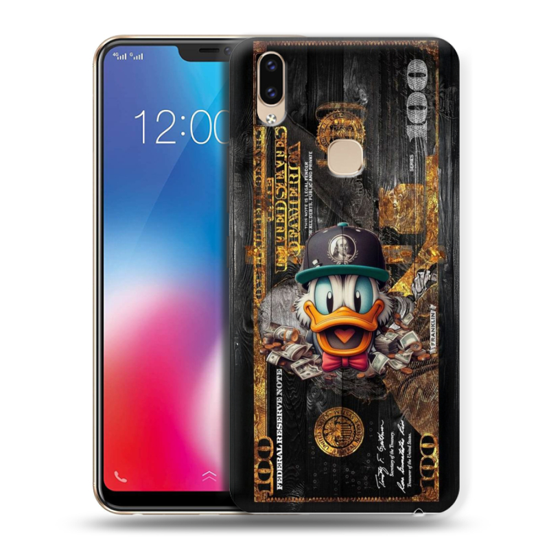 Пластиковый чехол на Vivo V9 с принтом Дональд Дак Доллар Пластиковый чехол на Vivo V9 с принтом Дональд Дак Доллар