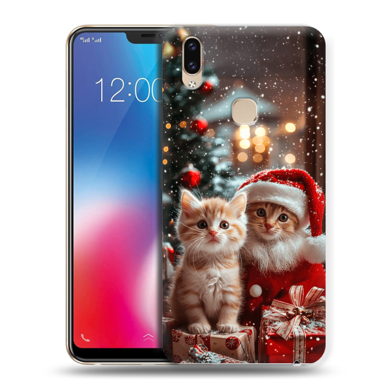Пластиковый чехол на Vivo V9 с принтом Новый год Пластиковый чехол на Vivo V9 с принтом Новый год