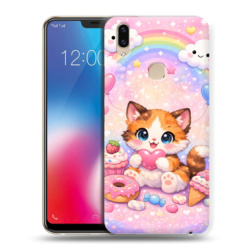 Пластиковый чехол на Vivo V9 с принтом для девочек Пластиковый чехол на Vivo V9 с принтом для девочек