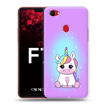 Пластиковый чехол на OPPO F7 с принтом Единорог