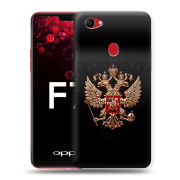 Пластиковый чехол на OPPO F7 с принтом Герб России
