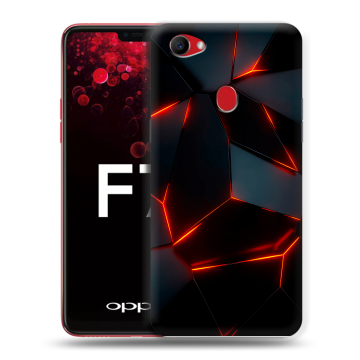 Пластиковый чехол на OPPO F7 с принтом Яркие абстракции