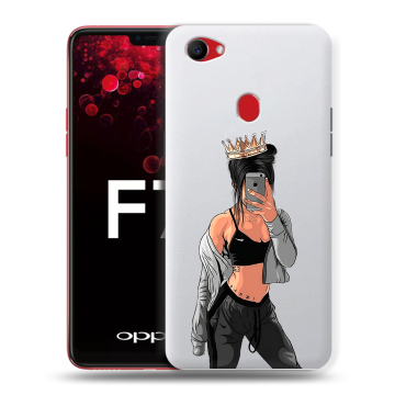 Пластиковый чехол на OPPO F7 с принтом Женские принты