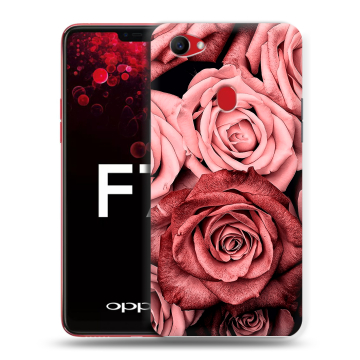 Пластиковый чехол на OPPO F7 с принтом Цветы розы