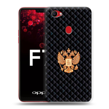 Пластиковый чехол на OPPO F7 с принтом Герб России принт
