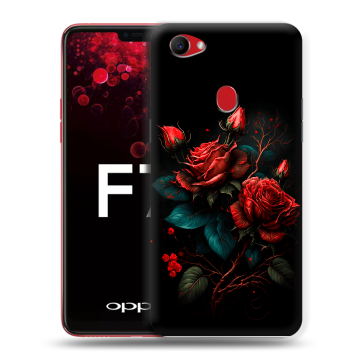 Пластиковый чехол на OPPO F7 с принтом Розы красные