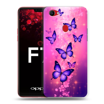 Пластиковый чехол на OPPO F7 с принтом Бабочки Пластиковый чехол на OPPO F7 с принтом Бабочки