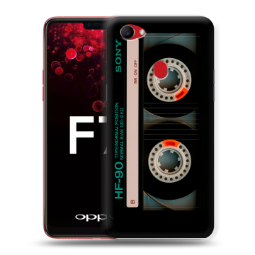 Пластиковый чехол на OPPO F7 с принтом Кассета