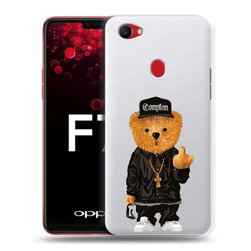 Пластиковый чехол на OPPO F7 с принтом Мишка