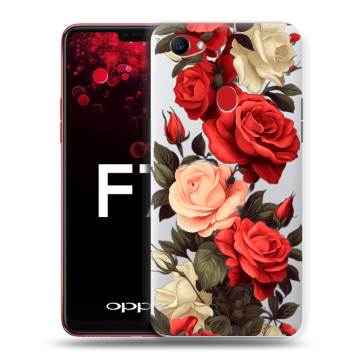 Пластиковый чехол на OPPO F7 с принтом Розы