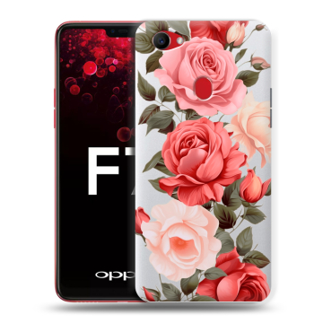 Пластиковый чехол на OPPO F7 с принтом Розы