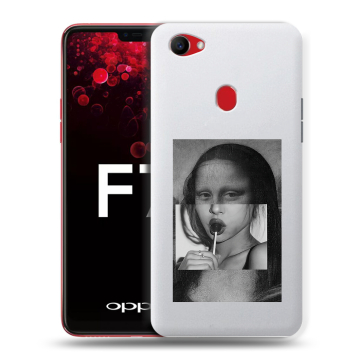 Пластиковый чехол на OPPO F7 с принтом Мона Лиза