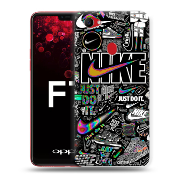 Пластиковый чехол на OPPO F7 с принтом Найк