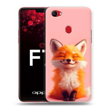 Пластиковый чехол на OPPO F7 с принтом милая лиса Пластиковый чехол на OPPO F7 с принтом милая лиса