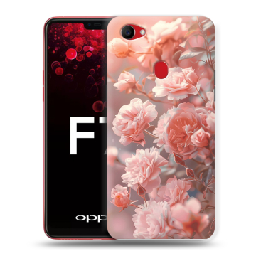 Пластиковый чехол на OPPO F7 с принтом Розовые розы