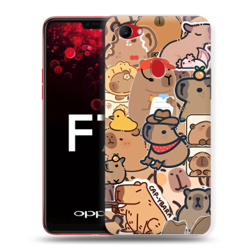 Пластиковый чехол на OPPO F7 с принтом капибара