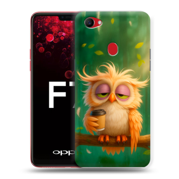 Пластиковый чехол на OPPO F7 с принтом сова