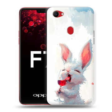 Пластиковый чехол на OPPO F7 с принтом кролик зайчик