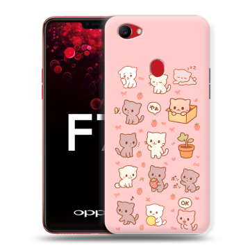 Пластиковый чехол на OPPO F7 с принтом Hello Kitty Хелоу Кити